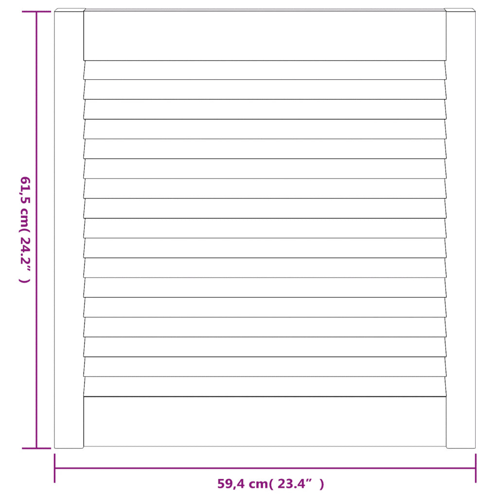 Portas de armário 2 pcs design de persiana pinho maciço