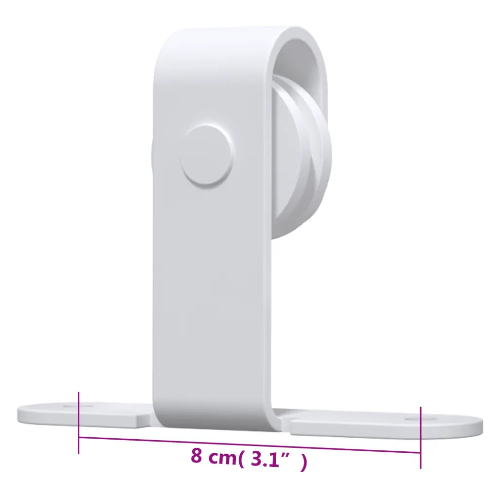 Mini kit para armário deslizante aço carbono branco