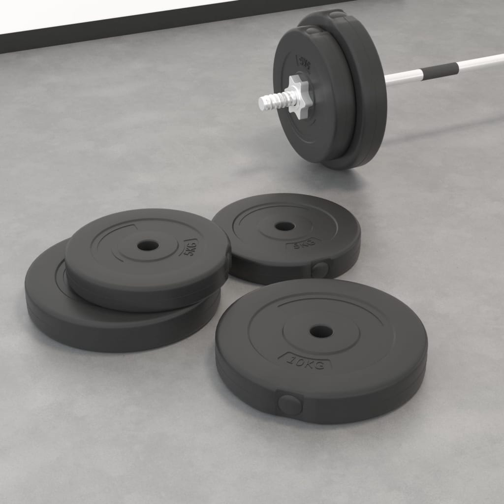 vidaXL Discos de musculação 4 pcs 30 kg cimento