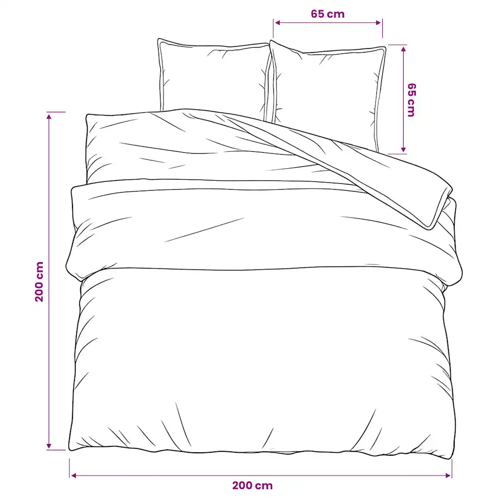 Conjunto de capa de edredão 200x200 cm algodão cinza