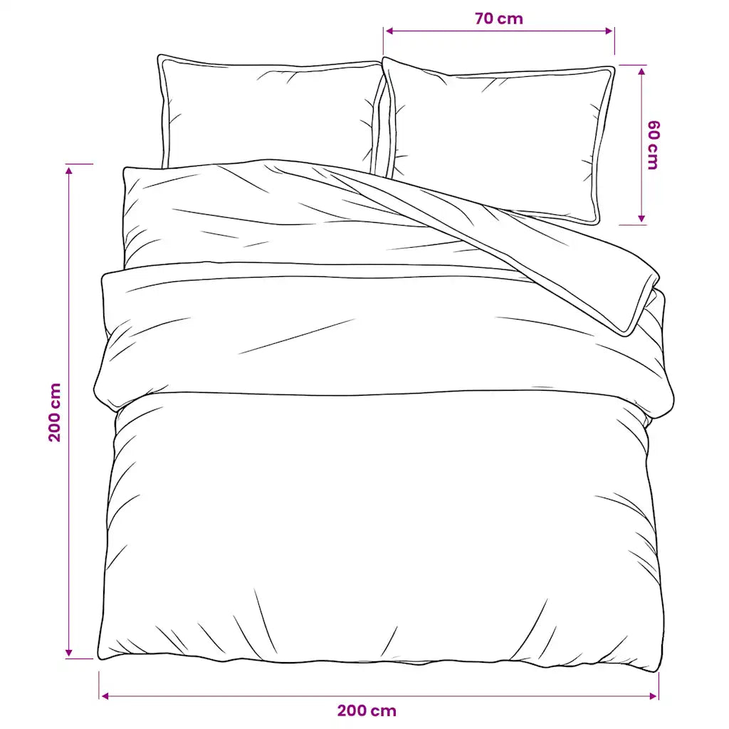 Conjunto de capa de edredão 200x200 cm algodão cinza-escuro
