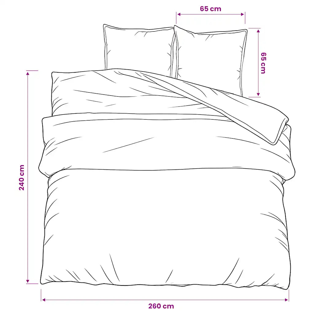Conjunto de capa de edredão 260x240 cm algodão rosa