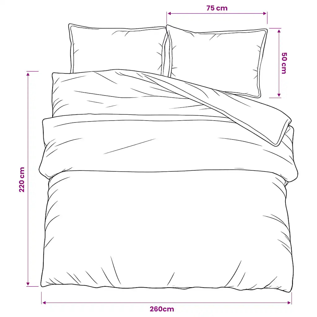 Conjunto de capa de edredão 225x220 cm algodão rosa
