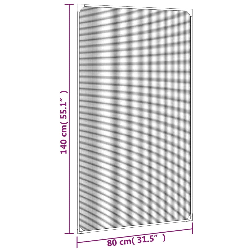 vidaXL Tela anti-insetos magnética para janelas 80x140 cm branco