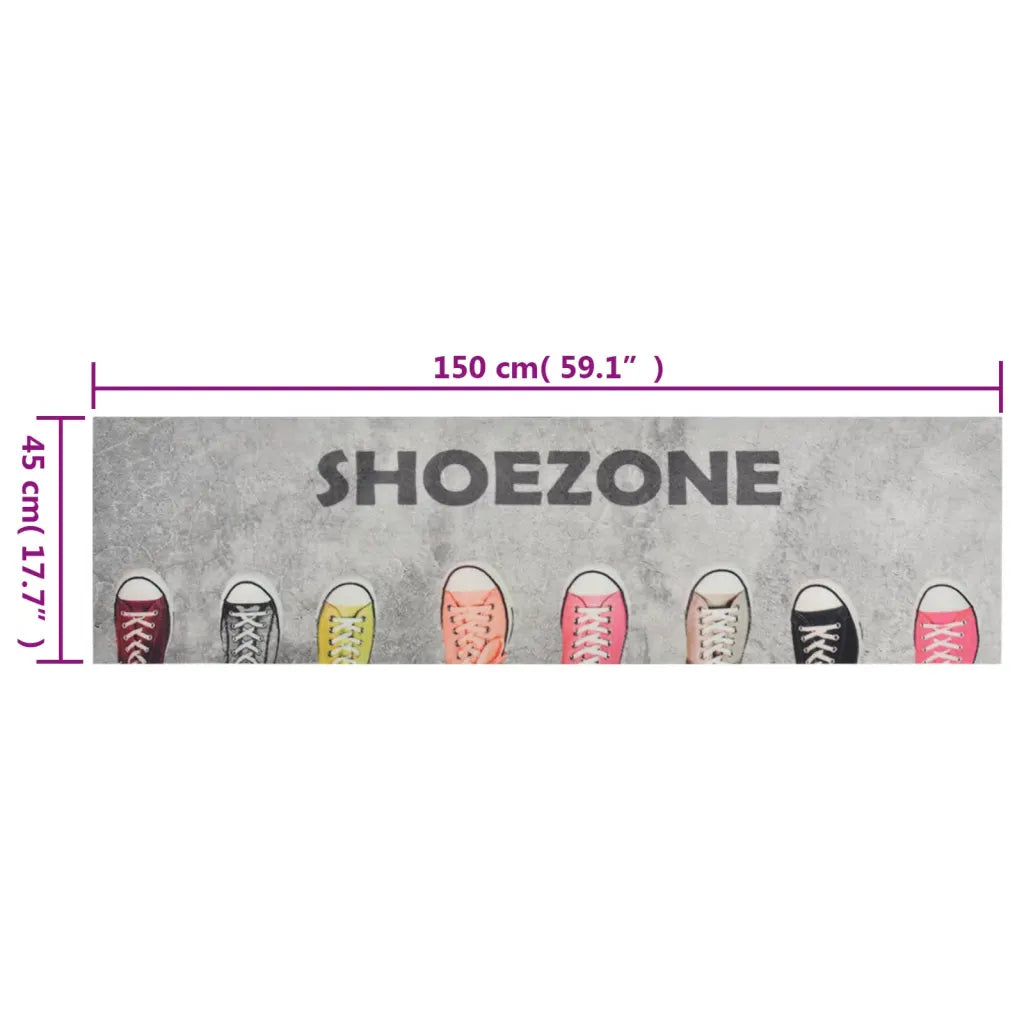 Tapete de cozinha lavável 45x150 cm veludo padrão shoezone