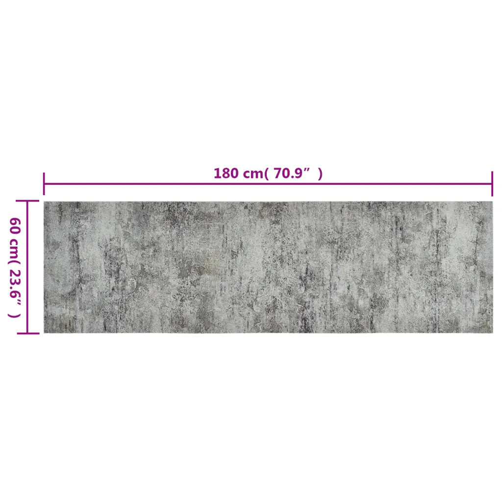 Tapete de cozinha lavável 60x180 cm veludo padrão betão