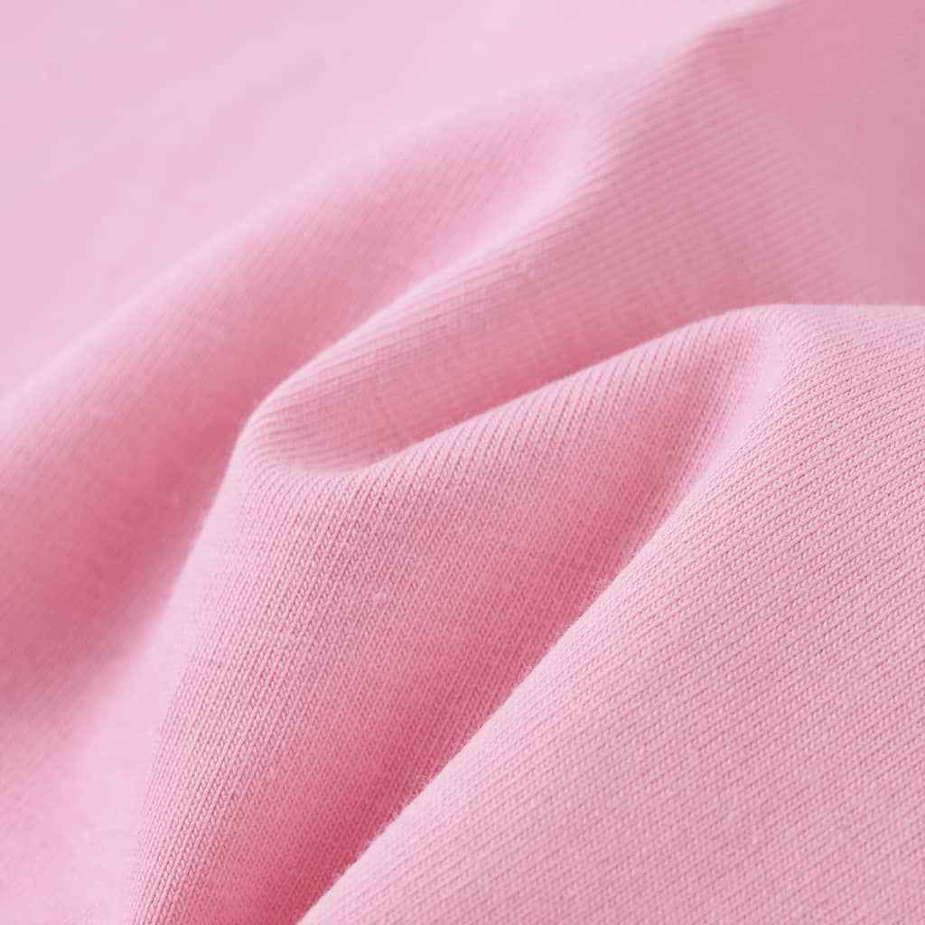 T-shirt manga curta para criança rosa-choque 92