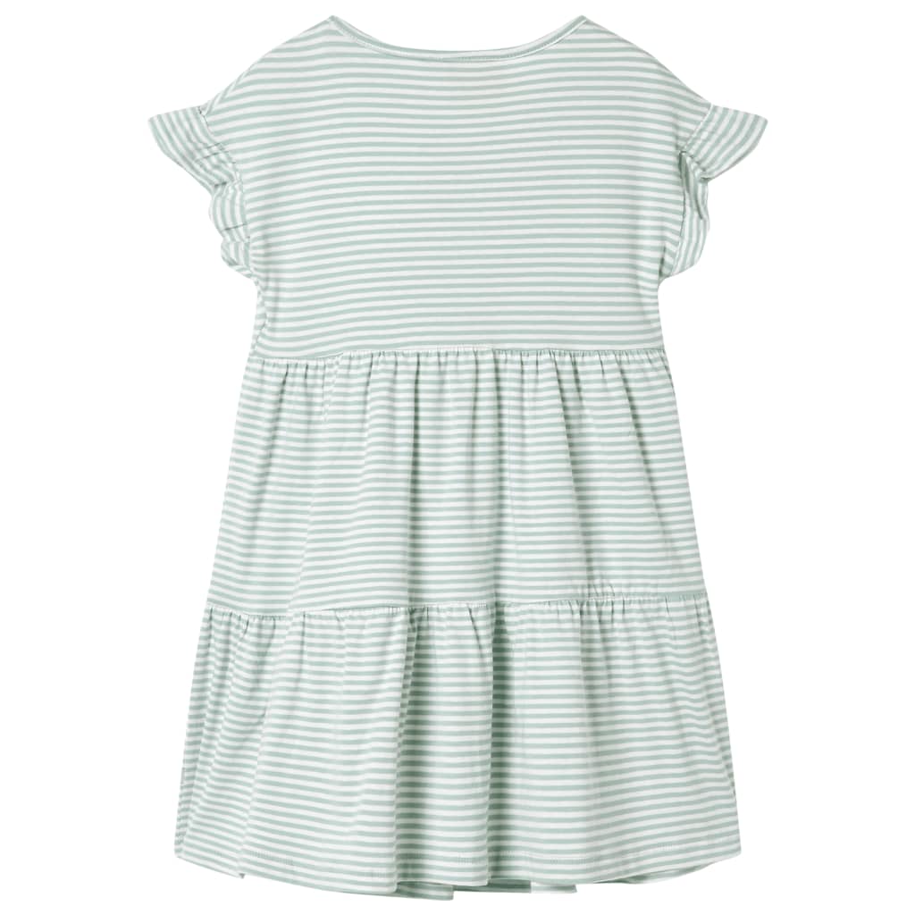 Vestido para criança de mangas com folhos menta 140