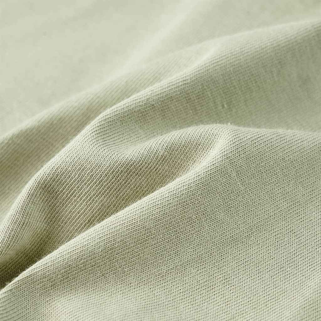 T-shirt de manga curta para criança caqui-claro 92