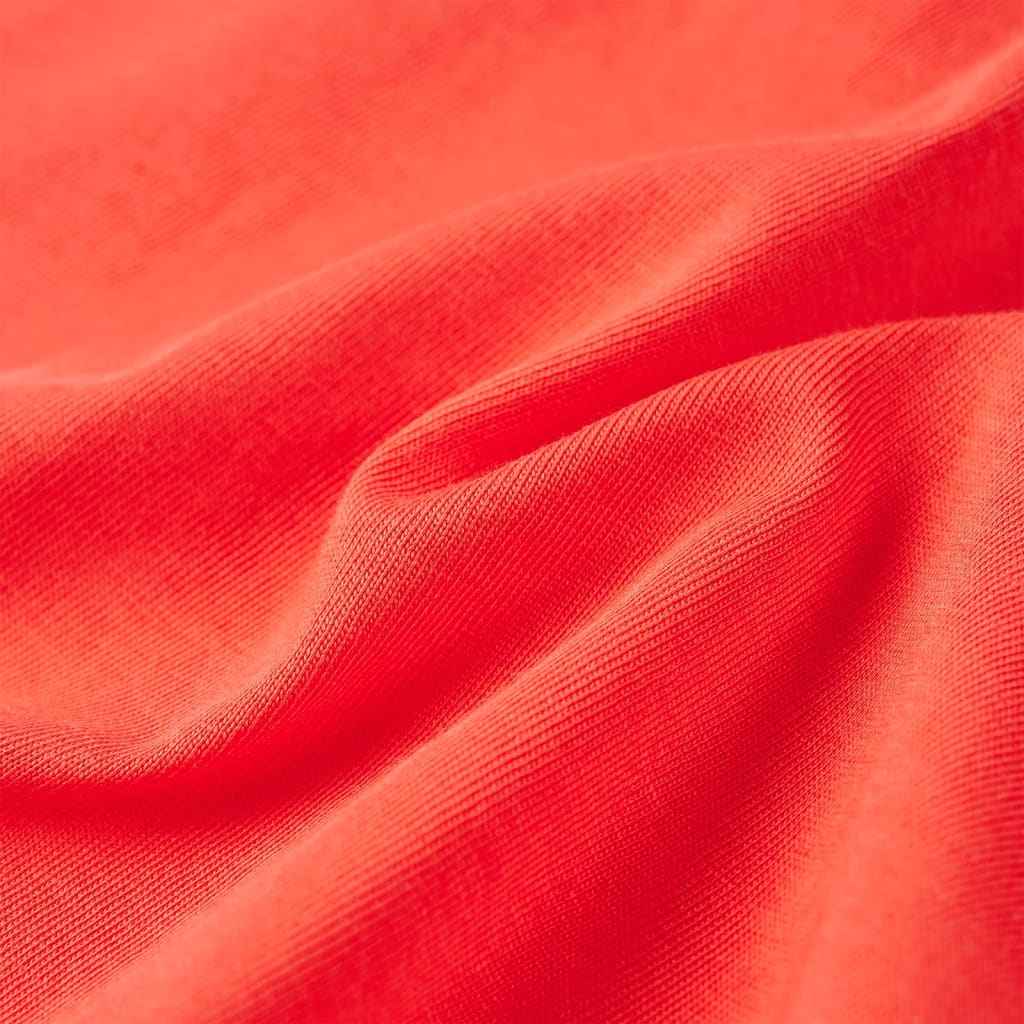 T-shirt de manga curta para criança vermelho 92
