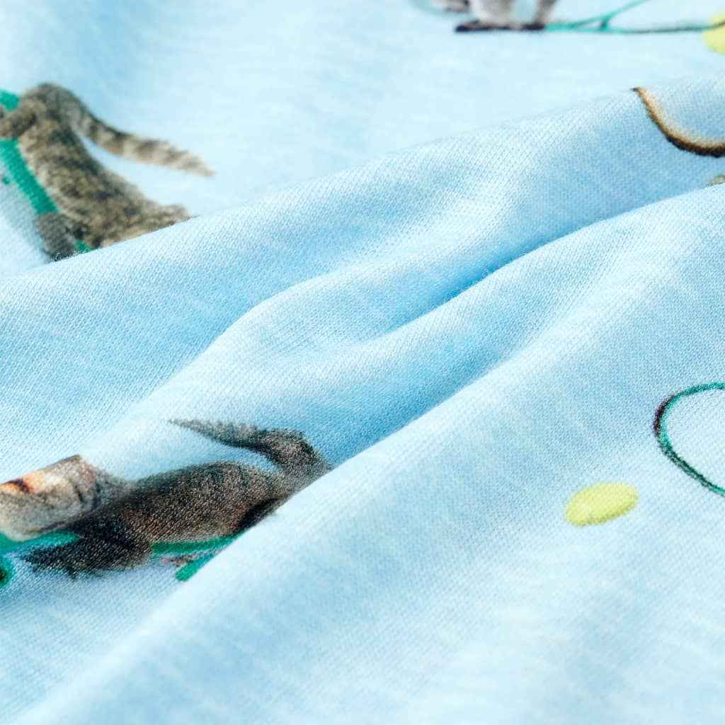 T-shirt para criança azul-claro mesclado 92