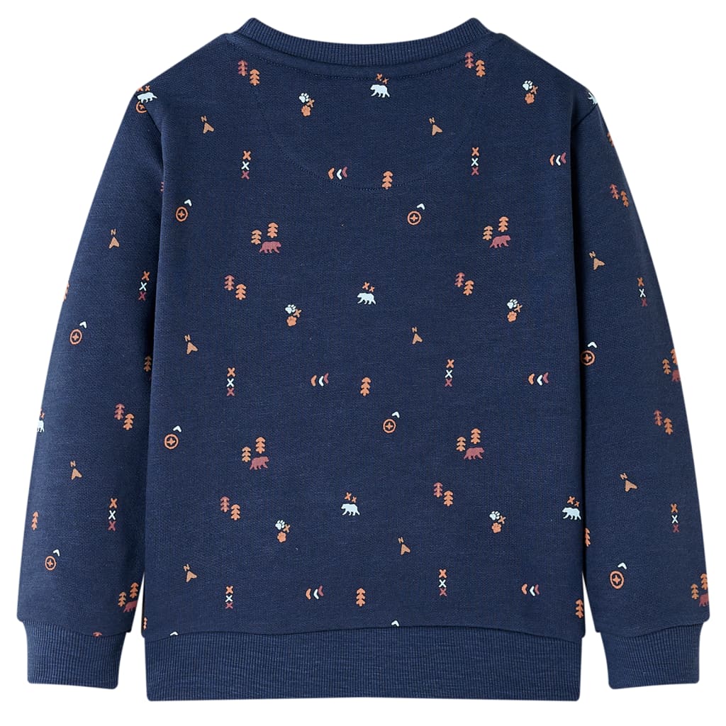 Sweatshirt para criança azul-marinho mesclado 140