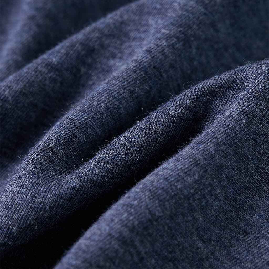 T-shirt de manga comprida para criança azul-escuro mesclado 92