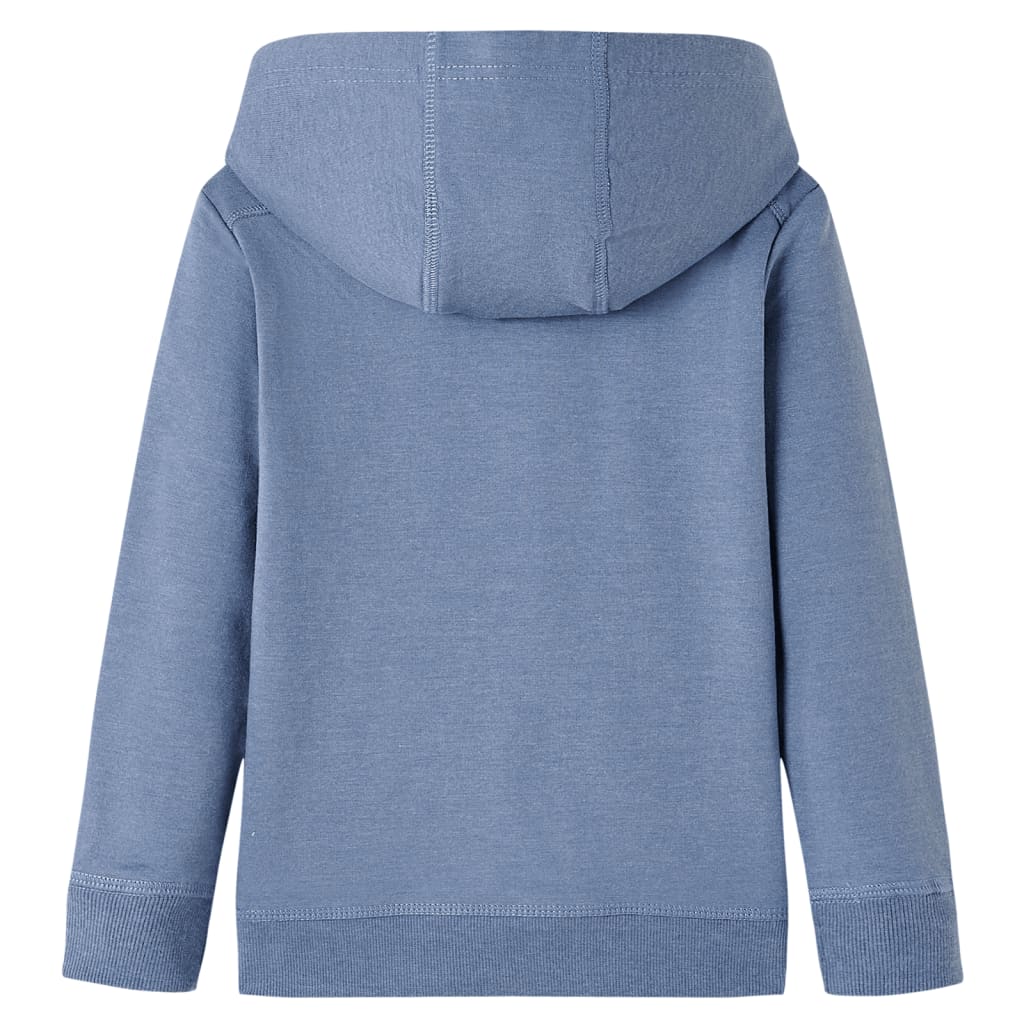 Sweatshirt para criança com capuz azul mesclado 140
