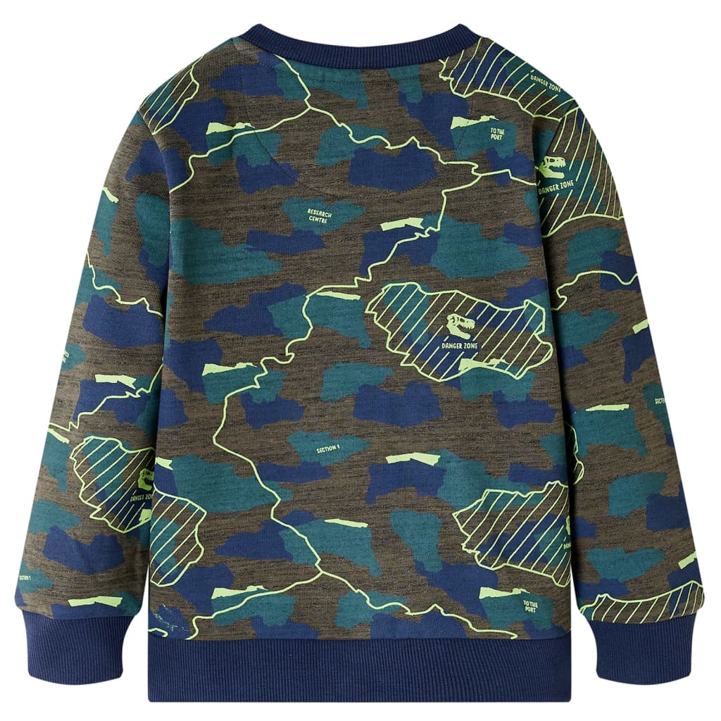 Sweatshirt para criança caqui-escuro mesclado 116