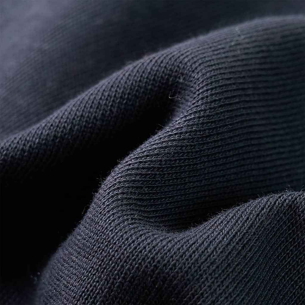 Sweatshirt para criança com capuz e meio fecho antracite/conhaque 92