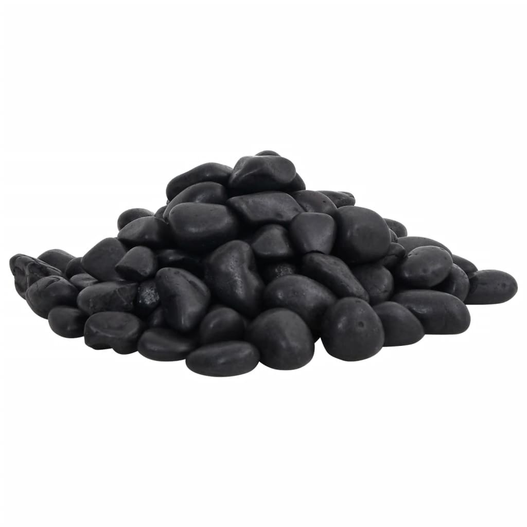 Seixos polidos 10 kg 2-5 cm preto