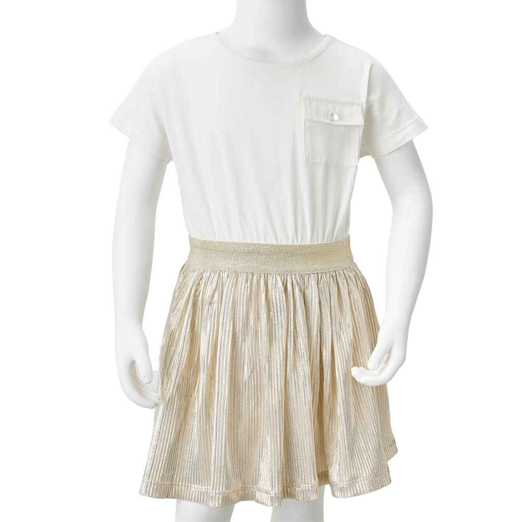 Vestido de manga curta para criança cor cru 92