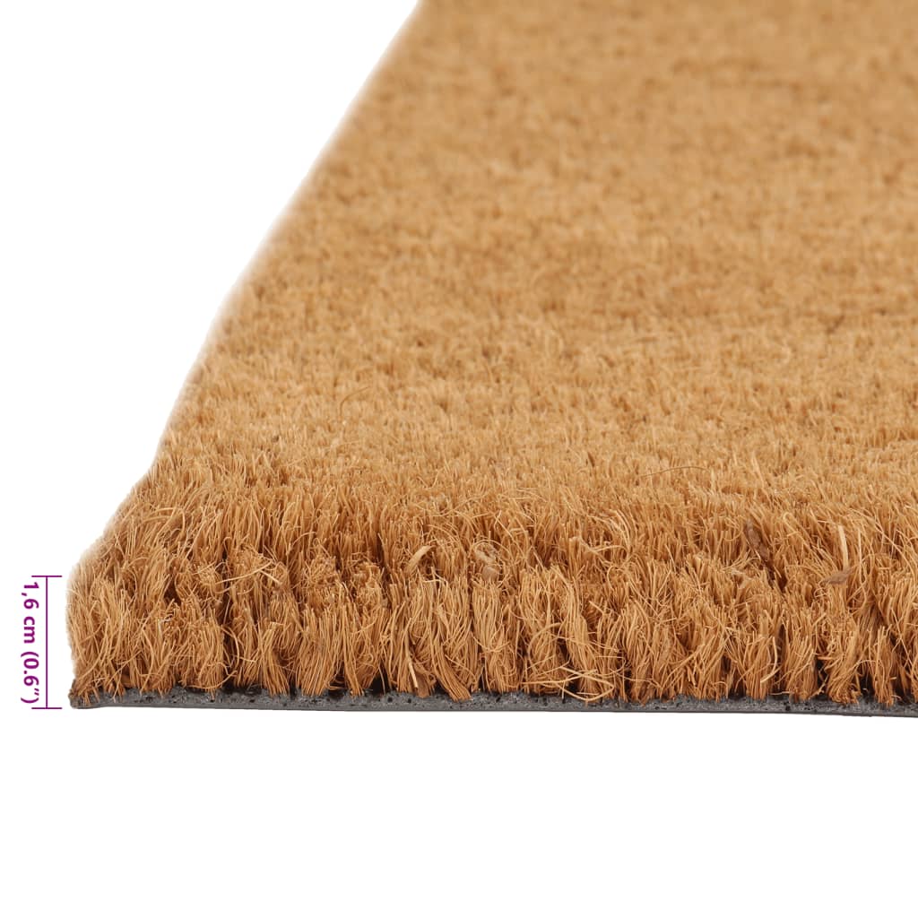 vidaXL Tapetes porta 2 pcs 40x60 cm fibra de coco tufada natural