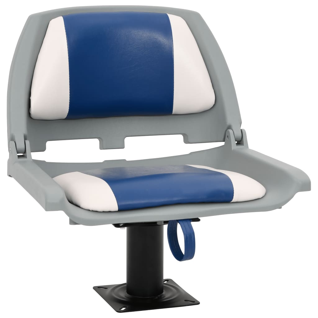 4 pcs conjunto assento barco dobrável 48x51x41 cm azul e branco