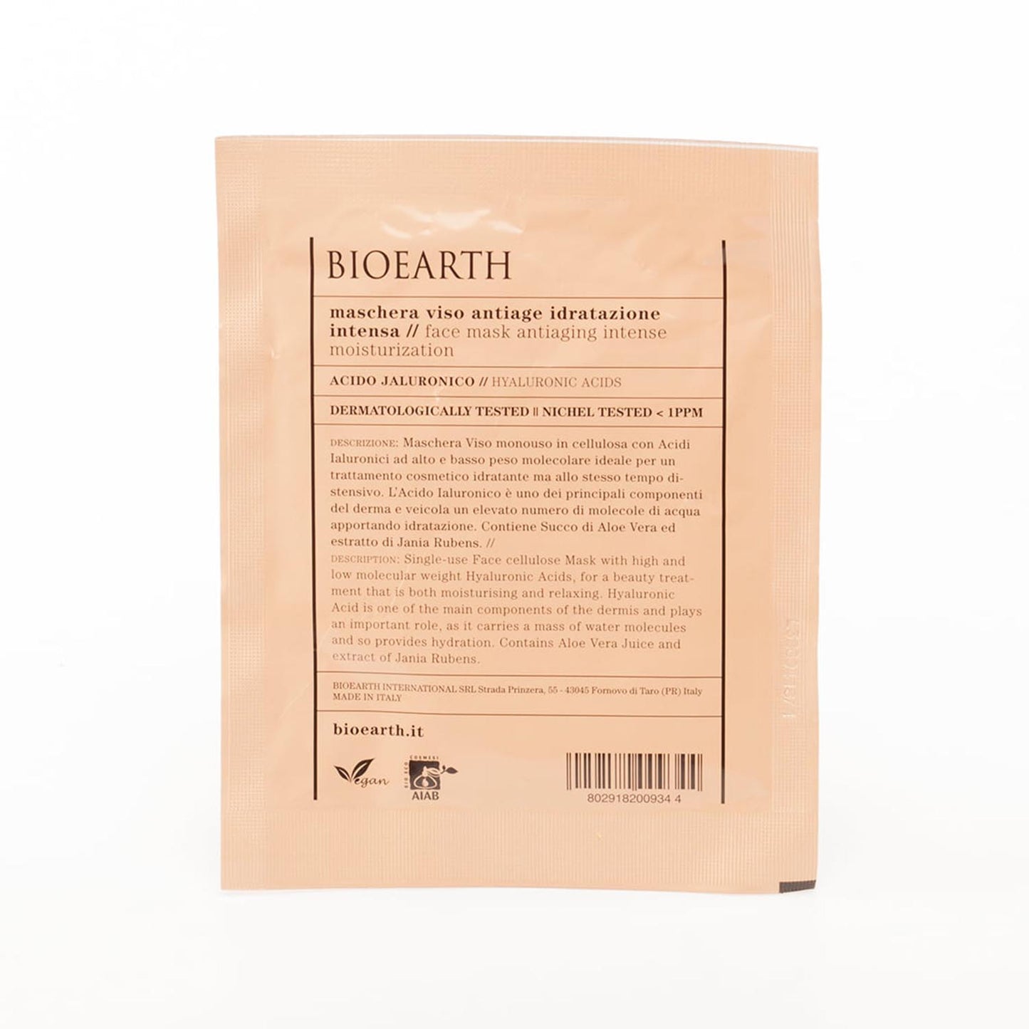 BIOEARTH ANTI-EDAD MASCARILLA FACIAL HIDRATACION INTENSA 15ML