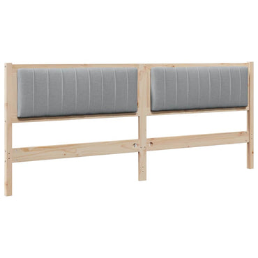 vidaXL Cabeceira estofada Castanho 200 cm Madeira de Pinheiro Sólida