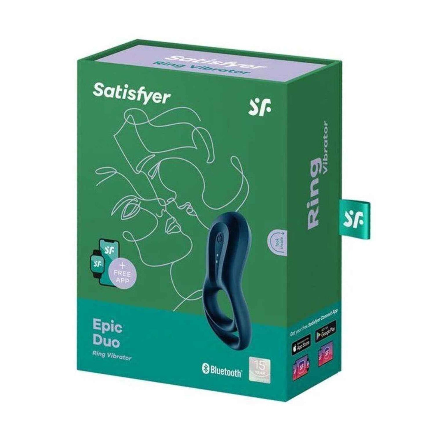 Satisfyer Epic Duo Anillo Vibrador Azul 1Un