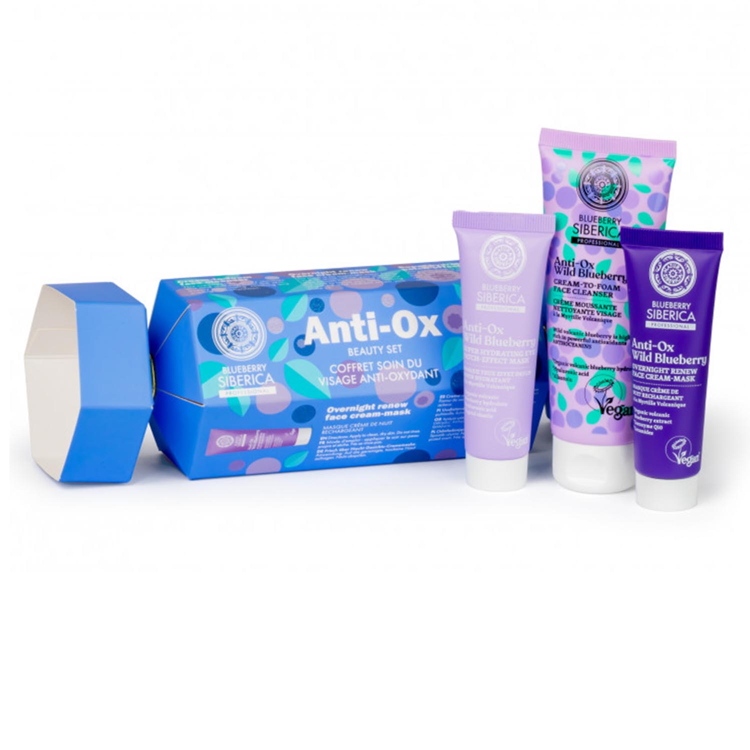 Natura Siberica Anti-Ox Crema Facial 1Un + Contorno De Ojos 30Ml + Mascarilla Noche 30Ml