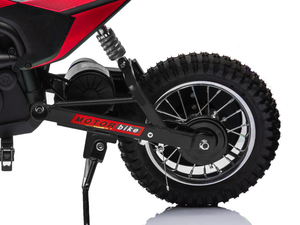 Crossmotor, 24 volt elektrische kinder motor met geveerde wielen