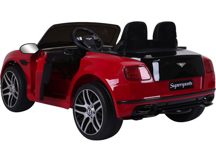 Bentley Supersports, 2 zitter elektrische kinderauto, rubberen banden en meer!