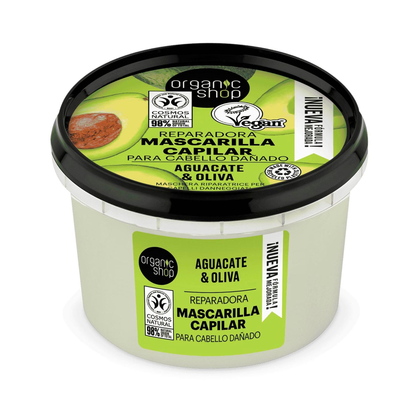 ORGANIC SHOP AGUACATE MASCARILLA CAPILAR CABELLO DAÑADO 250ML