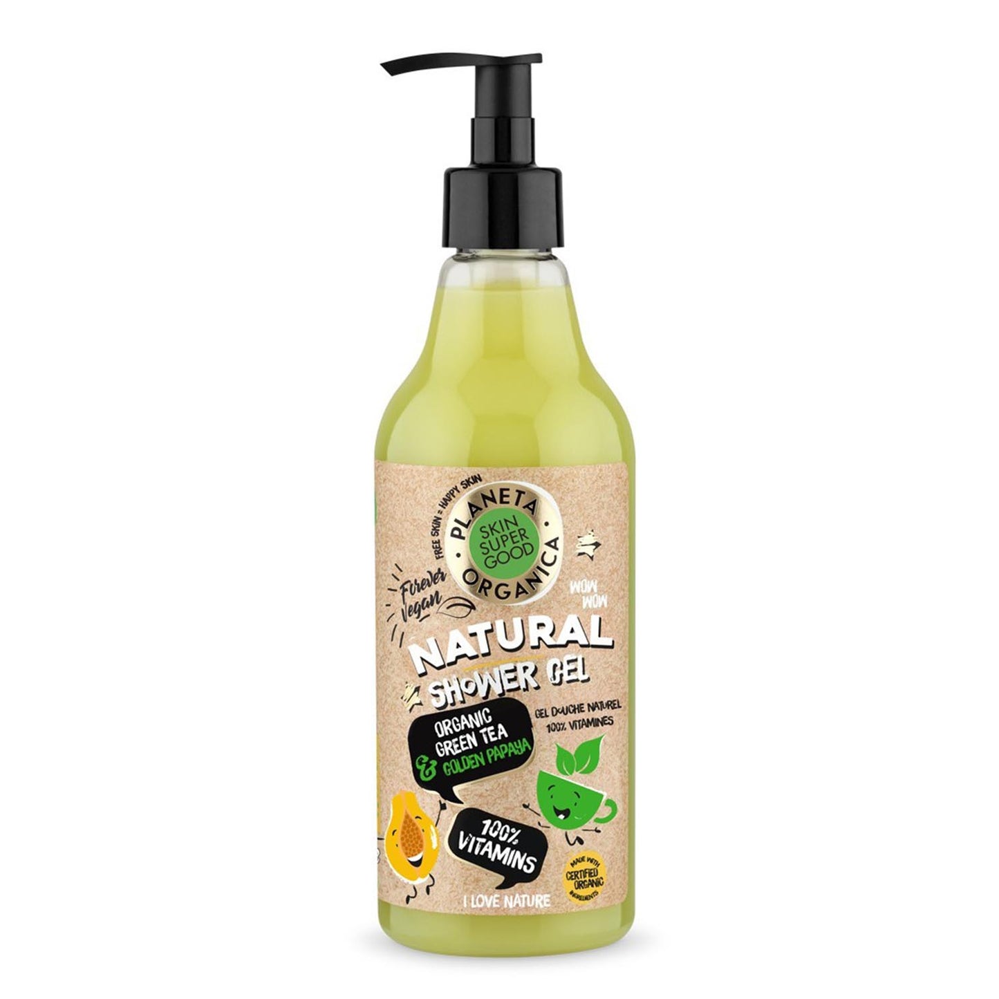 NATURA SIBERICA SKIN SUPER GOOD NATURAL GEL DE BAÑO 100% VITAMINS 500ML