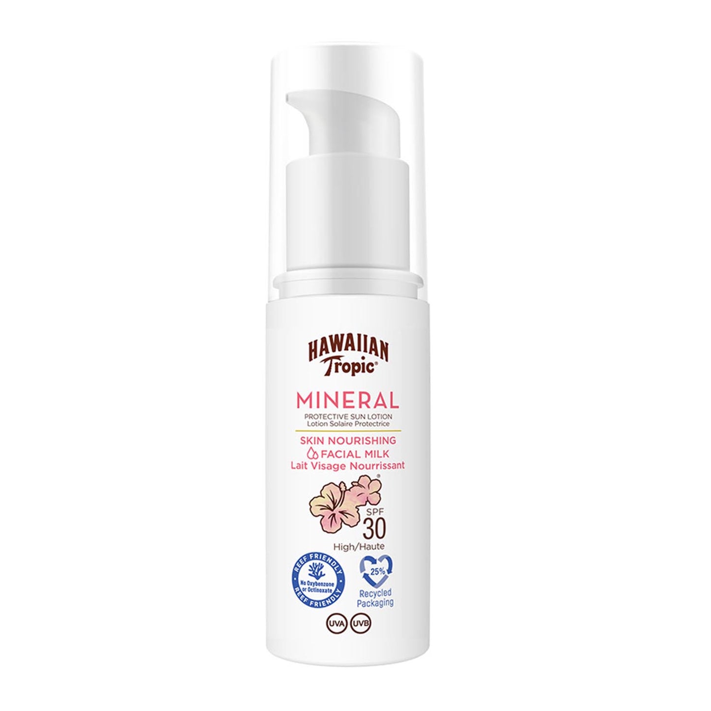 HAWAIIAN TROPIC MINERAL SKIN LECHE FACIAL SPF30 50ML