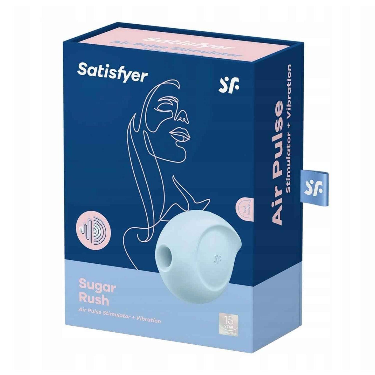 Satisfyer Sugar Rush Estimulador Y Vibrador De Aire Azul 1Un