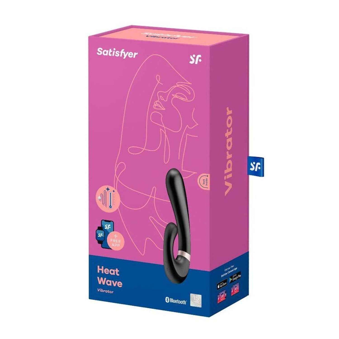 Satisfyer Heat Wave Vibrador Negro Negro Con App 1Un