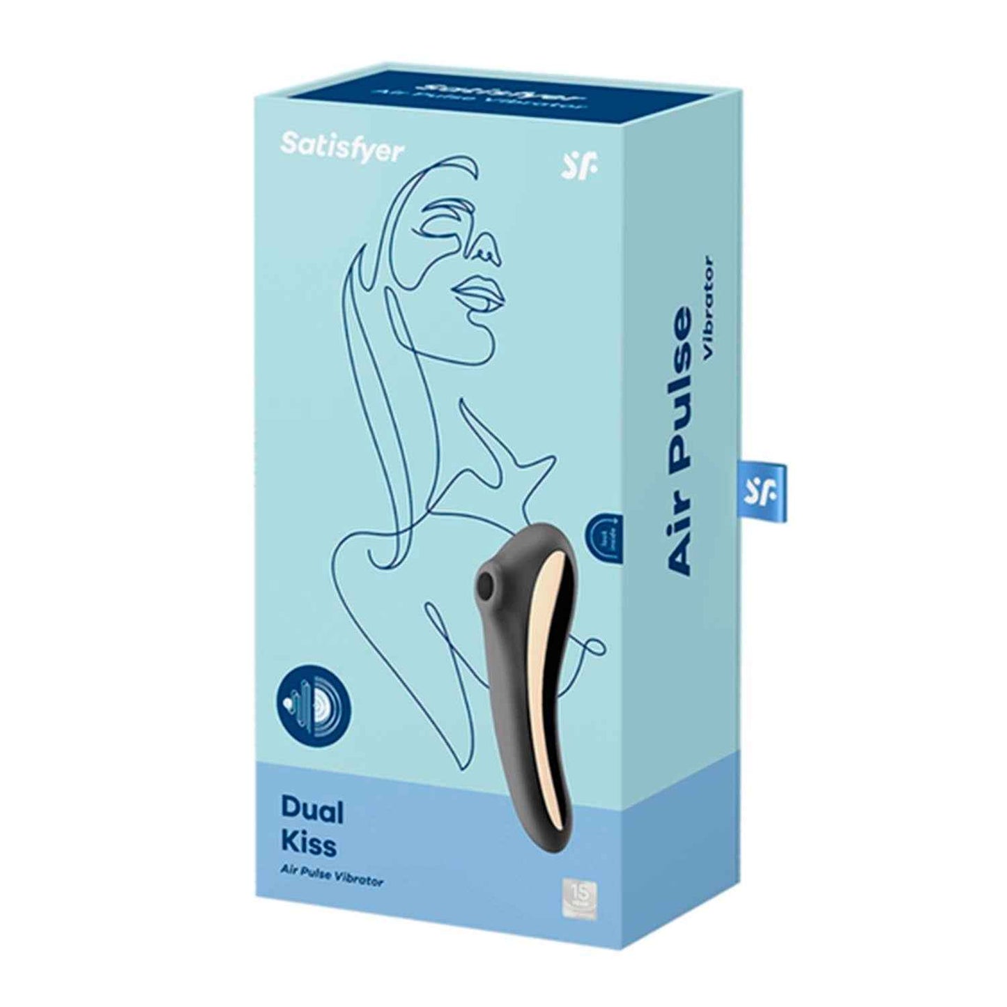 Satisfyer Dual Kiss Vibrador De Aire Negro Negro 1Un