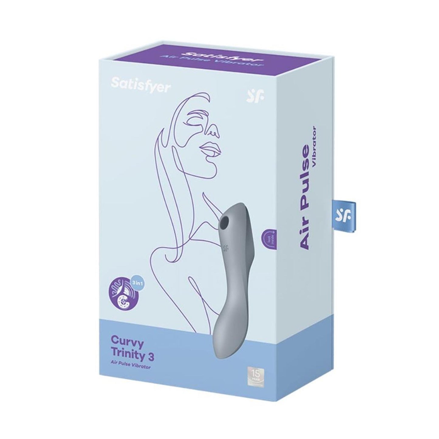 Satisfyer Curvy Trinity 3 Vibrador De Aire Gris-Azul 1Un
