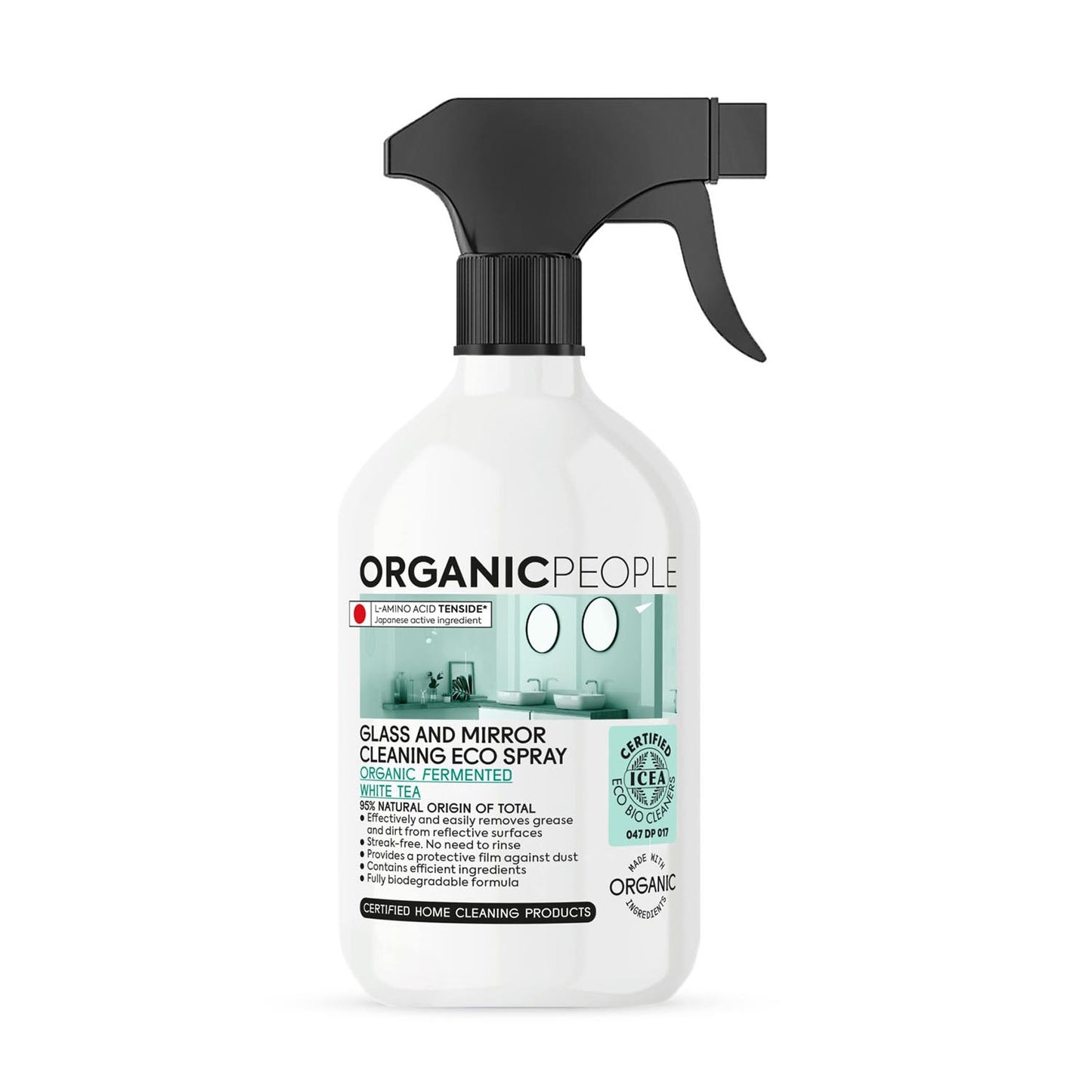 ORGANIC PEOPLE GLASS MIRROR CLEANSING ECO SPRAY 200ML VAPORIZADOR