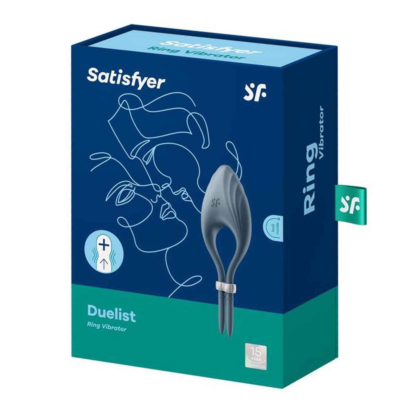 Satisfyer Duelist Anillo Vibrador Azul Oscuro 1Un