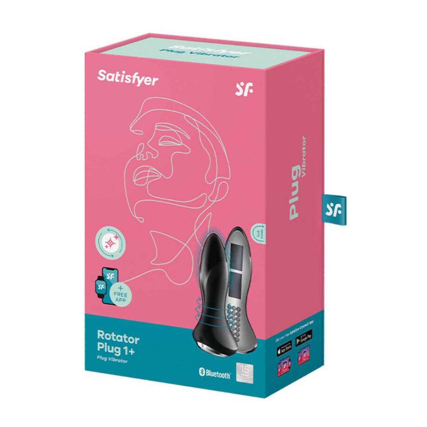 Satisfyer Rotator Plug 1+ Plug Vibrator Negro Negro 1Un