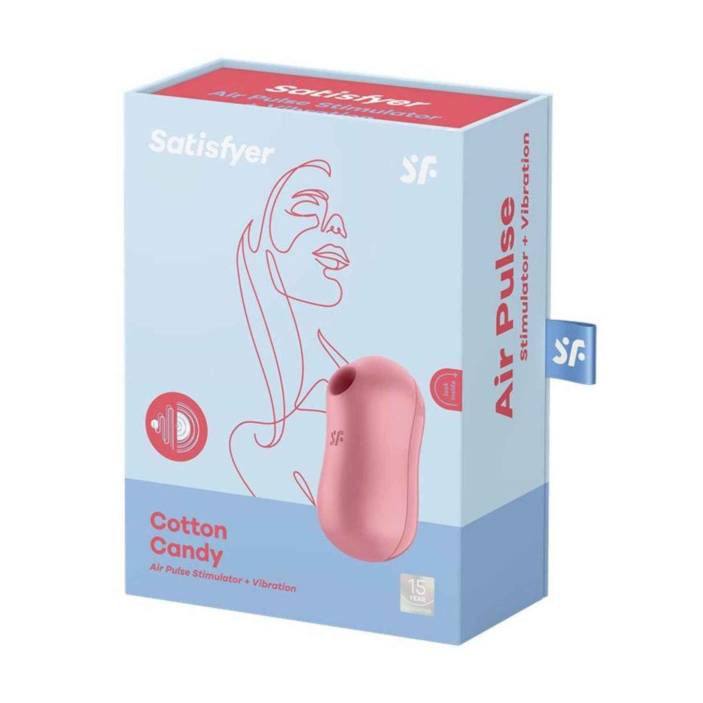 Satisfyer Cotton Candy Estimulador De Aire Rojo Claro 1Un