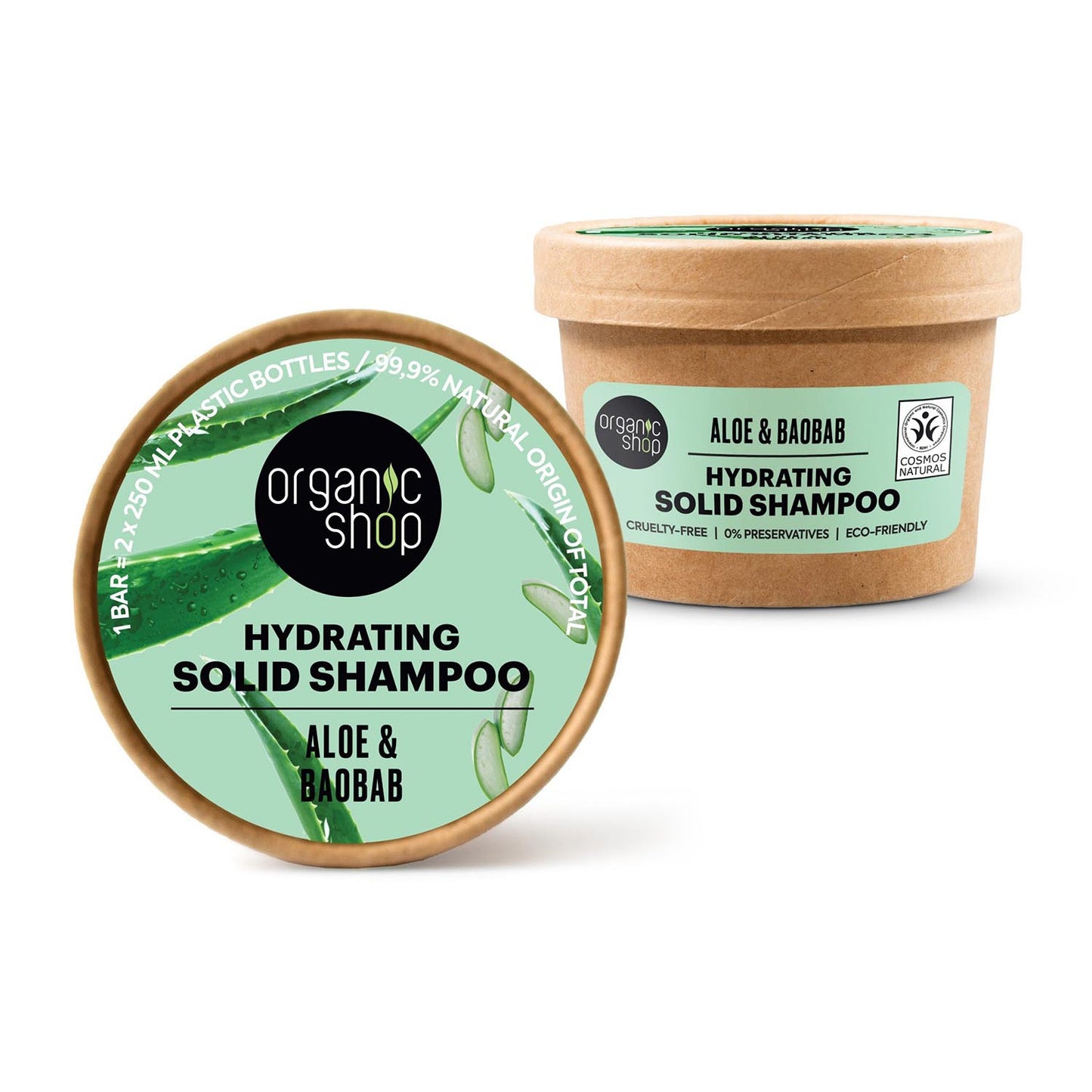 ORGANIC SHOP ALOE CHAMPU SOLIDO HYDRATANTE 60GR