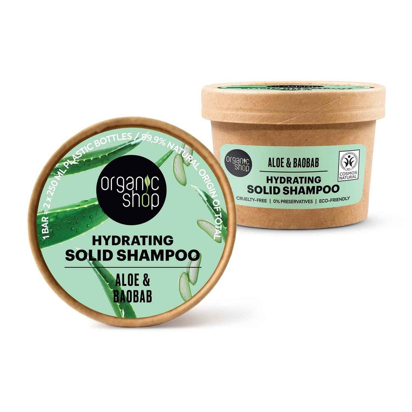 Organic Shop Aloe Shampoo Solido Hydratante 60Gr