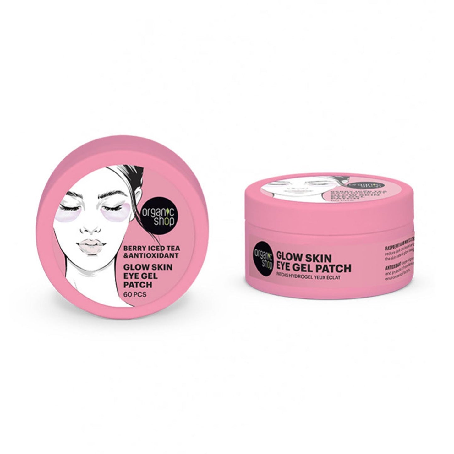 Organic Shop Berry Iced Tea Gel De Olhos Glow Skin 60Un
