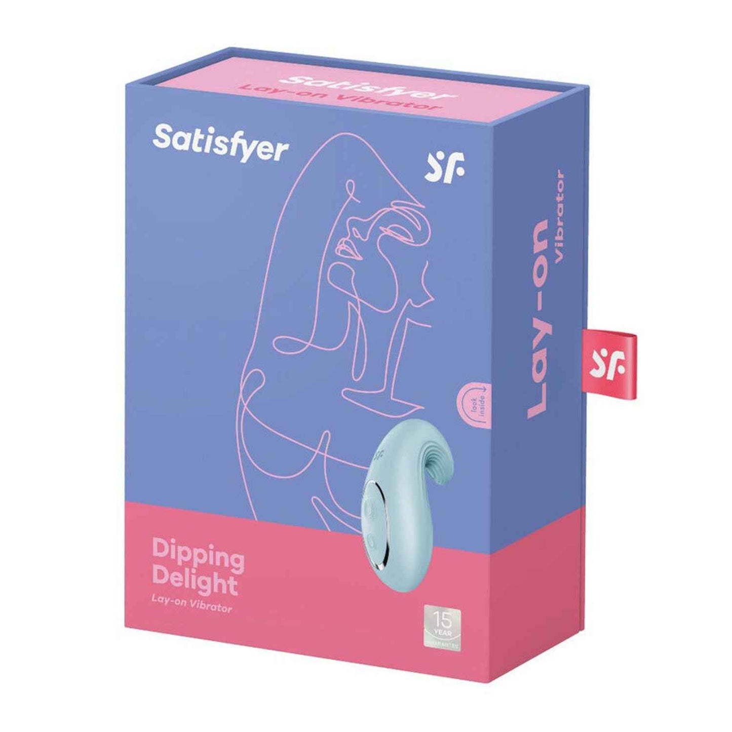 Satisfyer Dipping Delight Vibrador Lay-On Azul Claro 1Un