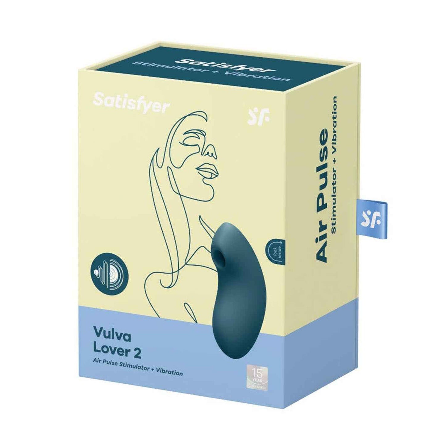 Satisfyer Vulva Lover 2 Vibrador Y Estimulador De Aire Azul 1Un