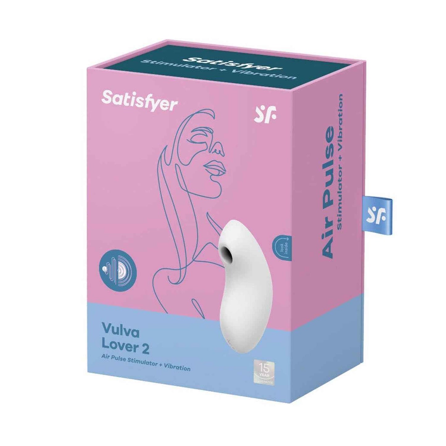 Satisfyer Vulva Lover 2 Vibrador Y Estimulador De Aire Blanco 1Un