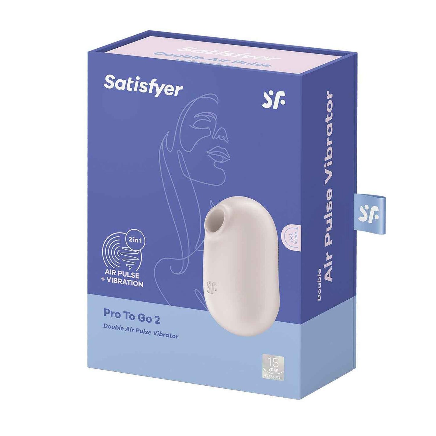 Satisfyer Pro To Go 2 Vibrator Double Air Pulse Beige 1Un
