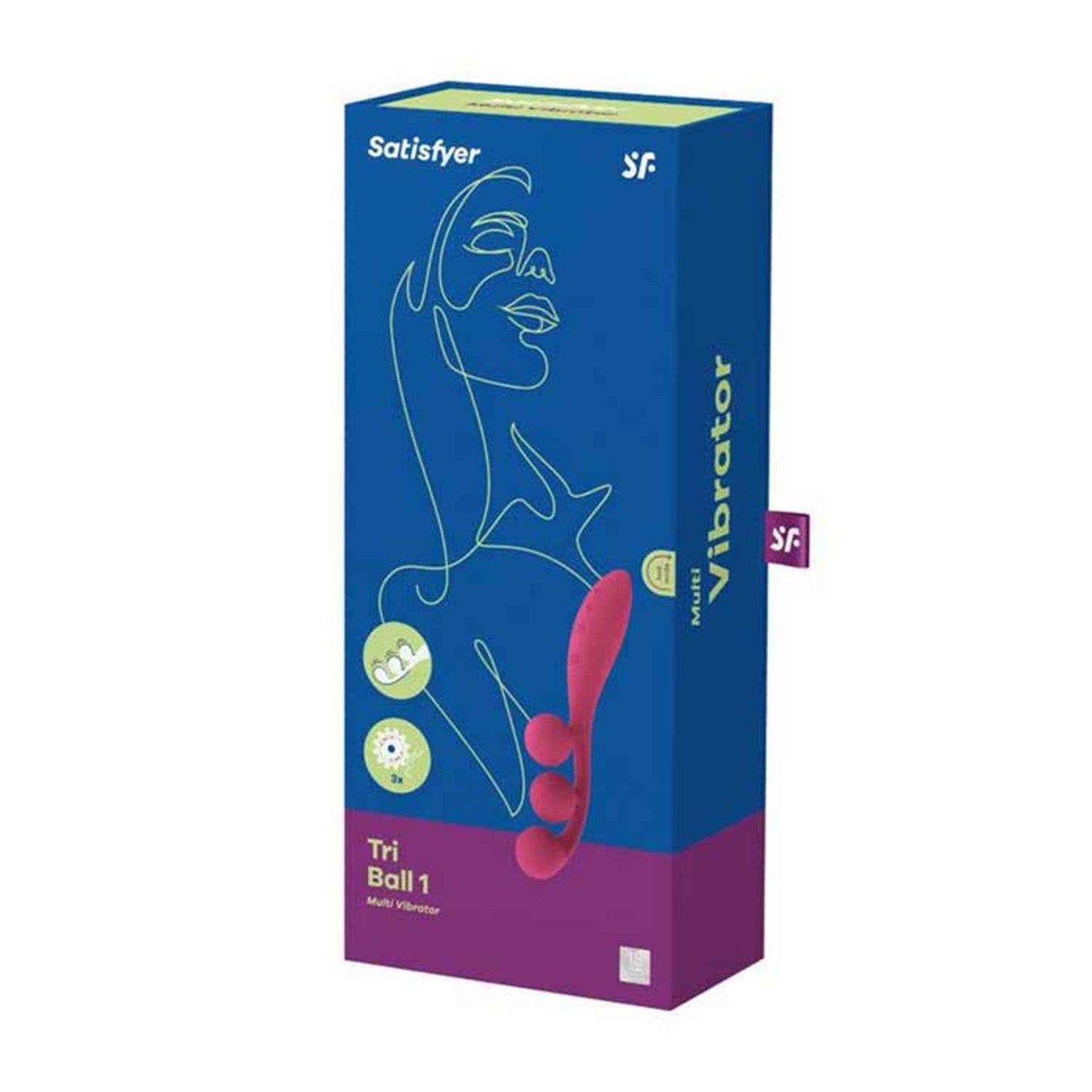 Satisfyer Tri Ball 2 Multi-Vibrador Rojo 1Un