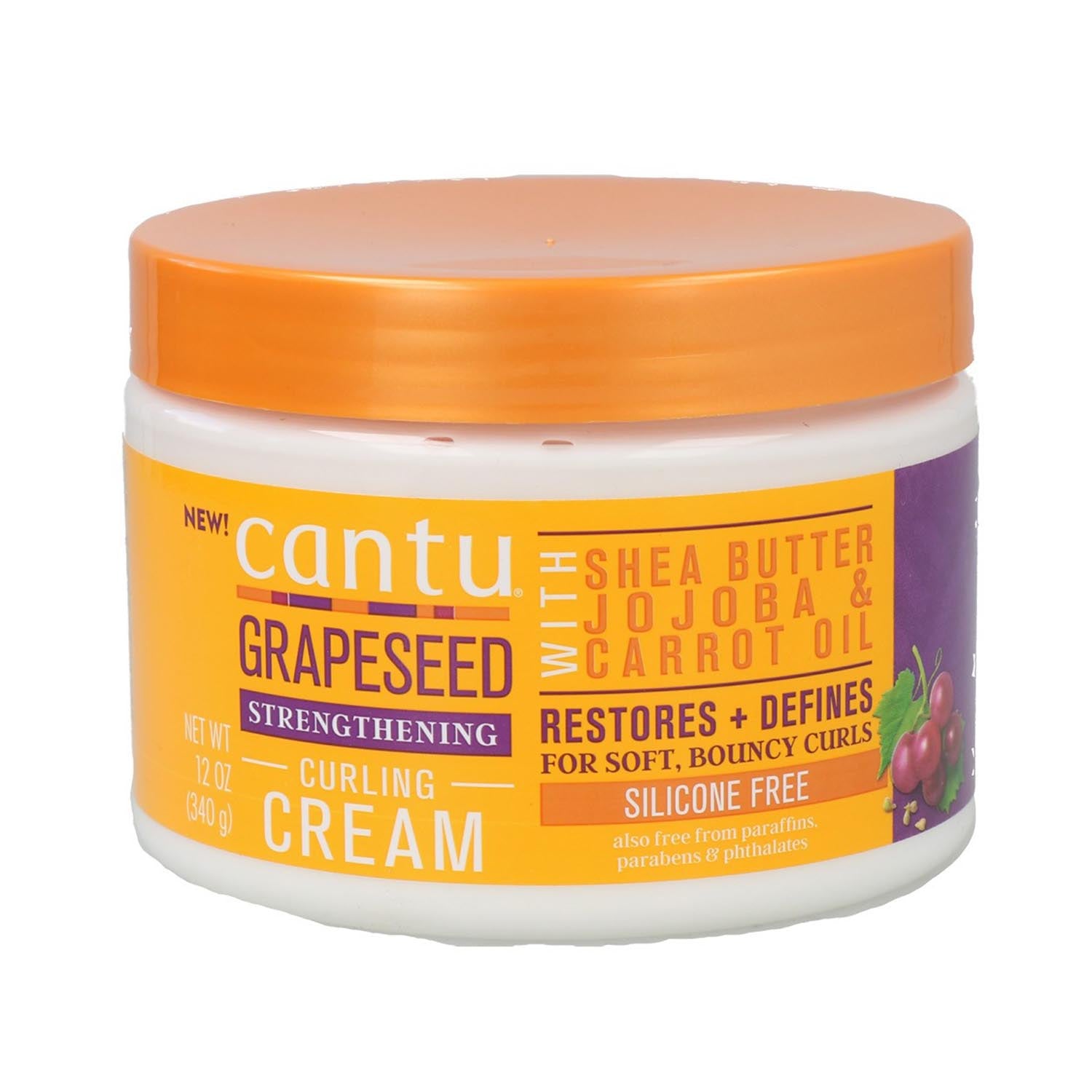 Cantu Grapeseed Curling Cream Strenghtening Sin Silicona 340Gr